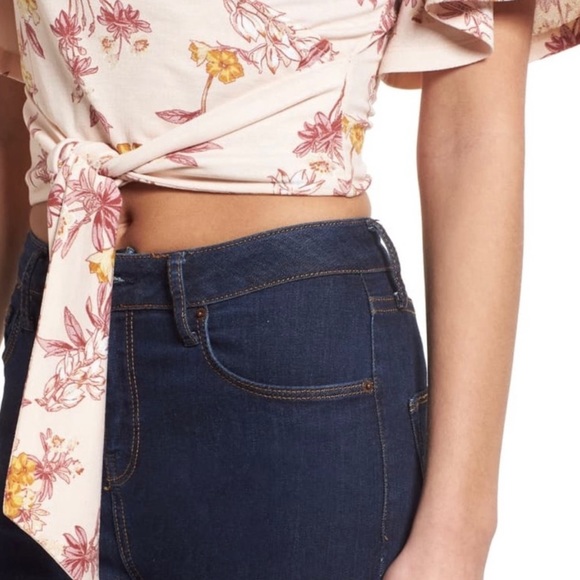 B.P. Nordstrom | Floral Wrap Crop Top | Sz Small - Picture 4 of 9